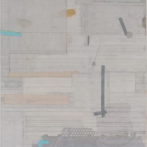 飞来峰，60.5×45cm，色、墨、宣纸拼贴，2009（图片来源：拾萬空间）